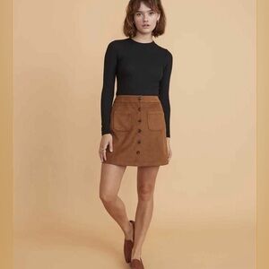 NWOT Marine Layer Faux Suede Skirt (US4)